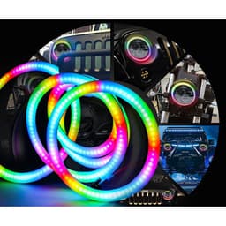 VÒNG LED COB FULL MÀU ARGB NEOPIXEL WS2812B 5V DIY MẮT THIÊN THẦN CHO XE Ô TÔ MÔTÔ LED LOA NGHE NHẠC 4