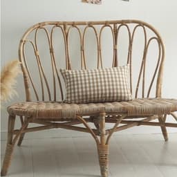 Gối tựa lưng, khăn trải bàn, đệm ngồi họa tiết caro chất liệu Cotton mềm phong cách Hàn Quốc 3