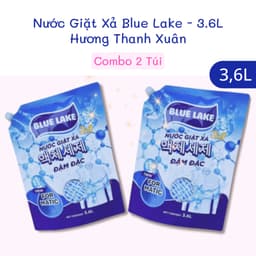Nước Giặt Xả Blue Lake Túi 3,6L Hương Thanh Xuân-Công Nghệ Hàn Quốc Sạch Sâu, Trắng Sáng, Tiết Kiệm 6