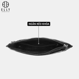 [Tặng hộp 20.10] Clutch nữ ELLY EC70 ví cầm tay da thật cao cấp dự tiệc công sở thời trang sang trọng 5