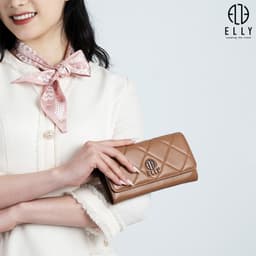 [Tặng hộp 20.10] Clutch nữ ELLY EC67 ví cầm tay da thật cao cấp đeo chéo đeo vai dự tiệc sang trọng 2