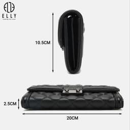 [Tặng hộp 20.10] Clutch nữ ELLY EC69 ví cầm tay da thật cao cấp dự tiệc công sở thời trang sang trọng 4