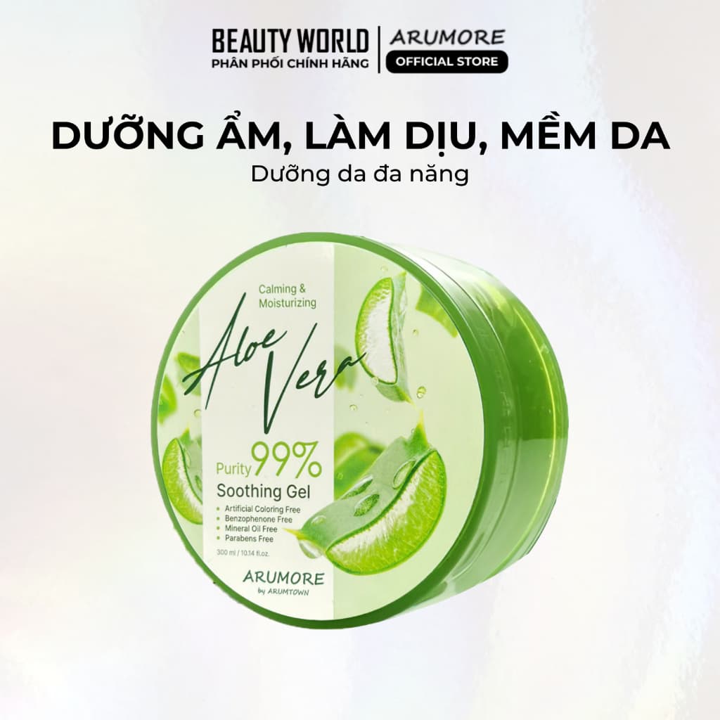 Gel Lô Hội ARUMORE Hỗ Trợ Cấp Ẩm Sâu Làm Dịu Da Đa Năng 300ML