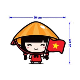 Decal ô tô hình Em Bé Việt Nam dễ thương, skin HD sắc nét, chống nước, trang trí theo yêu cầu. 7
