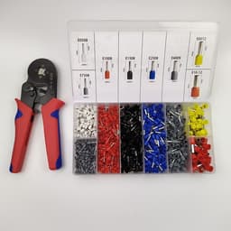 Kìm bấm cos vuông HSC8 6-4A tự điều chỉnh kèm 1200 đầu cos đủ loại cos ống tròn cos pin 5