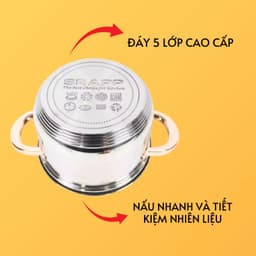 Bộ nồi 3 món Inox SRAPP 304 SH-368, SH-805, 5 đáy truyền nhiệt đều, nấu mọi bếp - TUIDO SHOP 5