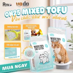 [1 Thùng 6 túi] Cát đậu nành ON25 cho mèo vón chắc, khử mùi nhanh, tiết kiệm, cát vệ sinh cho mèo đậu nành 1