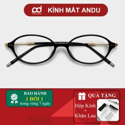 Gọng kính cận thời trang nam nữ ANDU dáng oval dẹp phong cách 2YK chống tia UV - 72AD376 1