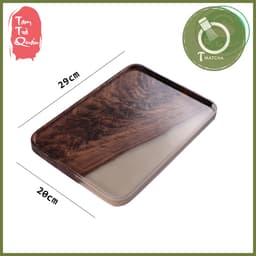 Khay trà gỗ mun kết hợp nhựa epoxy resin 4