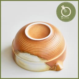 Chawan, chén sứ pha matcha loang đỏ gạch (JJ-09) 3