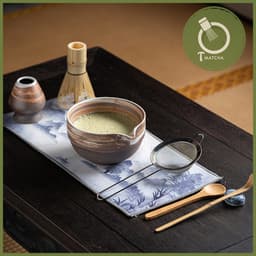 Chawan, chén sứ pha matcha loang nâu (JJ-10) 4