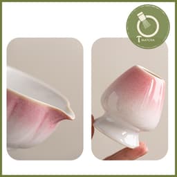 Bộ combo 8 dụng cụ pha matcha hồng trắng (CW-21) 5