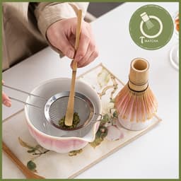 Bộ combo 8 dụng cụ pha matcha hồng trắng (CW-21) 6