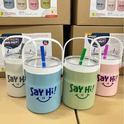 LY NHỰA HOT TREND 550ML - 1L CÓ QUAI & ỐNG HÚT – THIẾT KẾ TIỆN LỢI, GIỮ NHIỆT HIỆU QUẢ, AN TOÀN 6