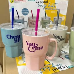 LY NHỰA HOT TREND 550ML - 1L CÓ QUAI & ỐNG HÚT – THIẾT KẾ TIỆN LỢI, GIỮ NHIỆT HIỆU QUẢ, AN TOÀN 4