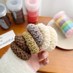 Dây buộc tóc bản To Thun co giãn cao Bền chắc Không làm hư tóc Bộ 6 cái Dây cột tóc Cao Cấp-K109 VINBEO-[LU66] 3