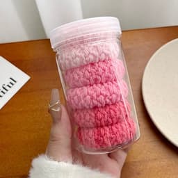 Dây buộc tóc bản To Thun co giãn cao Bền chắc Không làm hư tóc Bộ 6 cái Dây cột tóc Cao Cấp-K109 VINBEO-[LU66] 7