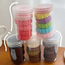 Dây buộc tóc bản To Thun co giãn cao Bền chắc Không làm hư tóc Bộ 6 cái Dây cột tóc Cao Cấp-K109 VINBEO-[LU66] 2