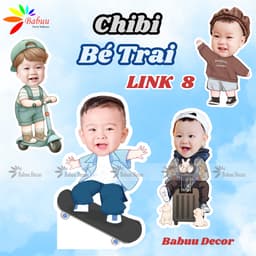Chibi bé trai trang trí sinh nhật LINK 8 BabuuDecor (238-270) 1