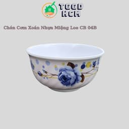10 Chén Cơm Nhựa Melamine Cao Cấp-Chén Ăn Cơm Nhựa Miệng Loe Dùng Cho Gia Đình CB04B 1