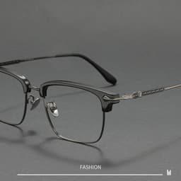 Gọng kính nửa viền Titanium thời trang nam nữ ANDU hoạ tiết sang trọng phong cách Hàn Quốc 88AD116 4