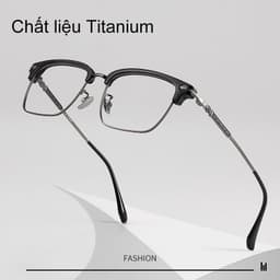 Gọng kính nửa viền Titanium thời trang nam nữ ANDU hoạ tiết sang trọng phong cách Hàn Quốc 88AD116 3