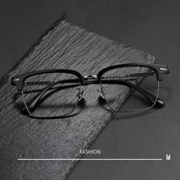 Gọng kính nửa viền Titanium thời trang nam nữ ANDU hoạ tiết sang trọng phong cách Hàn Quốc 88AD116 2
