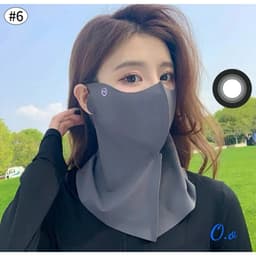 [KH]K25 Khẩu Trang Vải Lụa Mát Lạnh Che Cổ Che Mặt, Chống Tia UV Thoáng Khí Mặt Nạ Chống Nắng 3