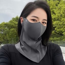 [KH]K25 Khẩu Trang Vải Lụa Mát Lạnh Che Cổ Che Mặt, Chống Tia UV Thoáng Khí Mặt Nạ Chống Nắng 8