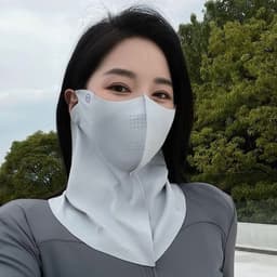 [KH]K25 Khẩu Trang Vải Lụa Mát Lạnh Che Cổ Che Mặt, Chống Tia UV Thoáng Khí Mặt Nạ Chống Nắng 9