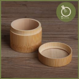 Hũ gỗ tre già đựng bột matcha 180ml 2