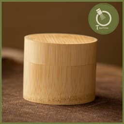 Hũ gỗ tre già đựng bột matcha 180ml 1