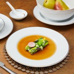 Bộ Chén Dĩa Sứ Cao Cấp Minh Long 9 Sản Phẩm - Jasmine- Chỉ Vàng 2