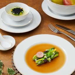 Bộ Chén Dĩa Sứ Cao Cấp Minh Long 9 Sản Phẩm - Jasmine- Chỉ Vàng 3