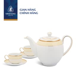 Bộ Trà Sứ Cao Cấp Minh Long - Camellia - Hương Biển Kem 1