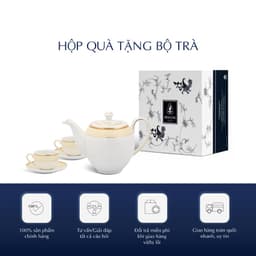 Bộ Trà Sứ Cao Cấp Minh Long - Camellia - Hương Biển Kem 7