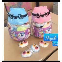 Sỉ Hộp 60 chiếc thạch gấu mắt đôi hương vị trái cây, Si-ro thơm ngon 3