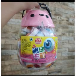 Sỉ Hộp 60 chiếc thạch gấu mắt đôi hương vị trái cây, Si-ro thơm ngon 1