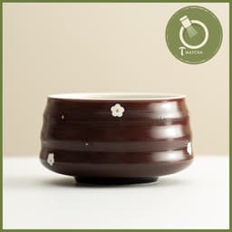 Chawan, Chén pha matcha nâu điểm bạch hoa (JJ-11) 2