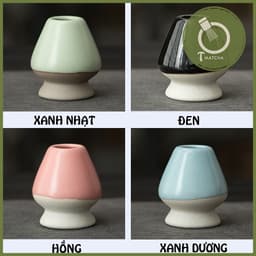 Đế gác chổi chasen mẫu men chảy (JK-08) | Dụng cụ pha matcha 1