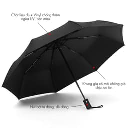 Ô Dù cao cấp nan thép cứng, Ô che nắng đóng mở tự động - Cherry shop 7
