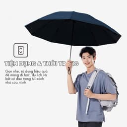 Ô Dù cao cấp nan thép cứng, Ô che nắng đóng mở tự động - Cherry shop 8