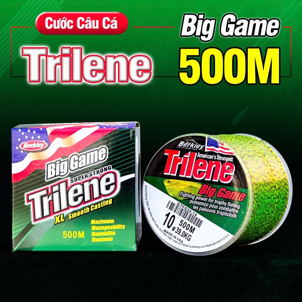 Cước Câu Cá Dây Câu Cá CHỐNG XOẮN Cước Tàng Hình TRILENE 500m .