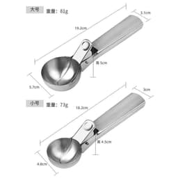 Muỗng Múc Kem Đa Năng Bằng Thép Không Gỉ, Dụng Cụ Múc Kem, Trái Cây Bằng Inox Chống Dính - 316 6