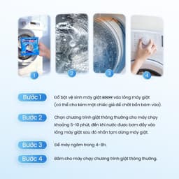[MUA 2 TẶNG 2] Bột Vệ Sinh Lồng Giặt Gochy - Tẩy lồng giặt, Làm sạch máy giặt, khử khuẩn hiệu quả 3