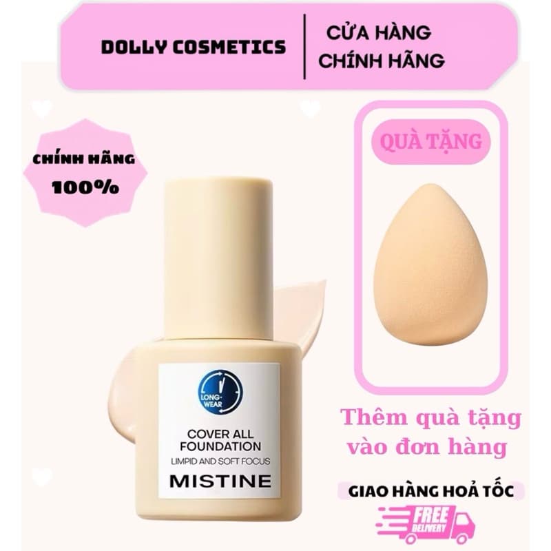 [Mistine]Mistine PHIÊN BẢN MỚI Kem nền dạng lỏng Matte face make up Foundation Kiểm soát dầu Cơ sởchăm sóc da Trang điểm