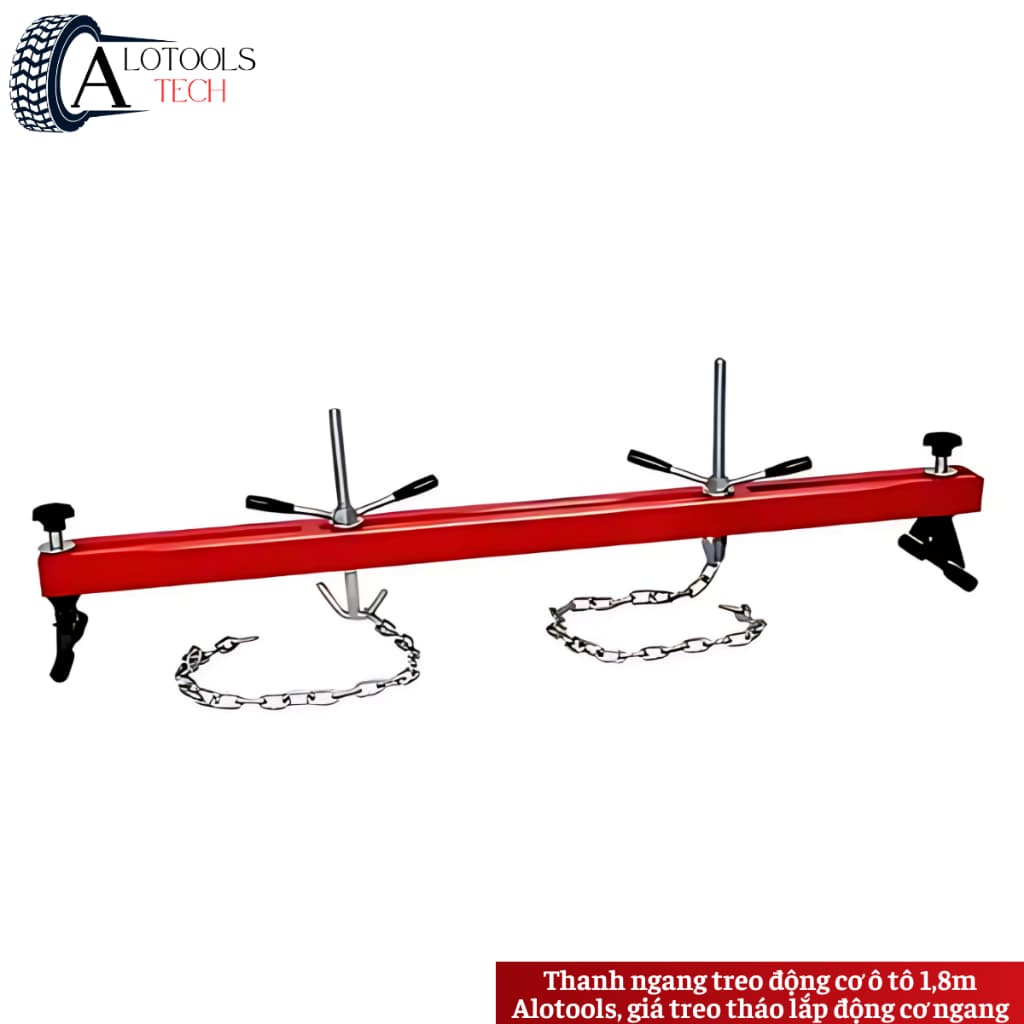 Thanh ngang treo động cơ ô tô 1,8m Alotools, giá treo tháo lắp động cơ ngang