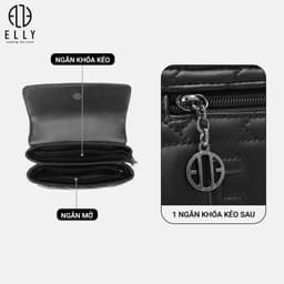 [Tặng hộp 20.10] Túi xách nữ da thật ELLY ET171 túi xách tay đeo vai đeo chéo cao cấp chính hãng 4