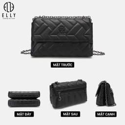 [Tặng hộp 20.10] Túi xách nữ da thật ELLY ET171 túi xách tay đeo vai đeo chéo cao cấp chính hãng 5