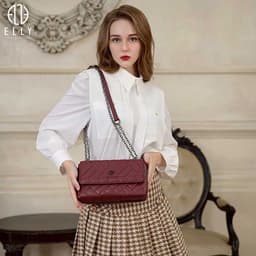 [Tặng hộp 20.10] Túi xách nữ da thật ELLY ET171 túi xách tay đeo vai đeo chéo cao cấp chính hãng 2